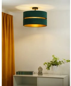 Duolla - Lampadario a plafone DUO 1xE27/15W/230V diametro 40 cm verde/oro