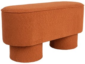 Panchina color mattone con rivestimento in bouclé Marcos – White Label