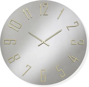 Orologio OZIAS rotondo D80 cm in cristallo Chiaro e numeri Oro