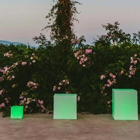 Lampada solare decorativa Cuby 53, in polietilene, luce rgb multicoloredimmerabile NEWGARDEN