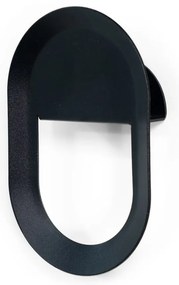 Gancio da parete nero in acciaio Coucou – Spinder Design