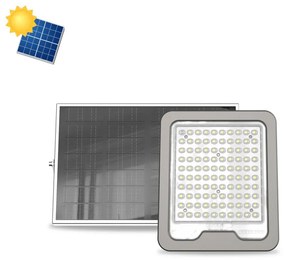 Faro LED Solare 100W IP66, Telecomando Incluso 1.500 lumen - SERIE PRO Colore  Bianco Naturale 4.000K