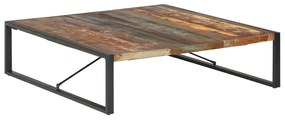 Tavolino Da Salotto 140x140x40 Cm İn Legno Massello Di Recupero /