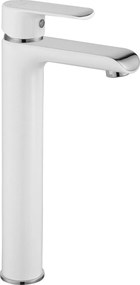 Rubinetto da lavabo Rea Bloom White Chrom high