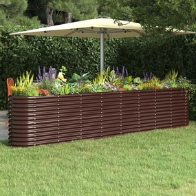 Letto Giardino Acciaio Verniciato A Polvere 332x40x68cm Marrone /
