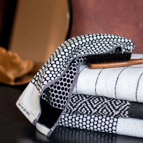 Asciugamano in cotone bianco 50x100 cm Tile Stone - Mette Ditmer Denmark