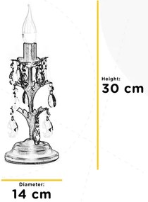 ONLI - Lampada da tavolo TERESA 1xE14/6W/230V bianco