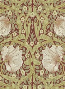 Morris & Co Carta da parati Pimpernel - Brick/ Olive