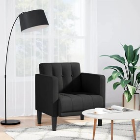 Divano Sedia Con Braccioli Nero 53 Cm İn Tessuto /