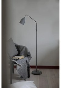 Lampada da terra LED grigia con paralume in metallo e intensità regolabile (altezza totale 140 cm) Patro – Markslöjd