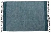 Tappeto moderno Dallas, stile kilim, 100% cotone, blu, 110x60cm