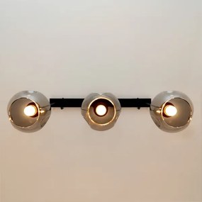 Lampadario a sospensione con filo LILI 3xE27/15W/230V nero/grigio