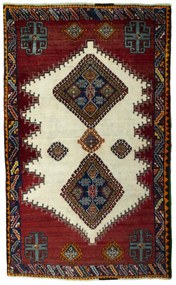 Shiraz Tappeto persiano 170 x 100 Beige (Iran) Annodato A Mano