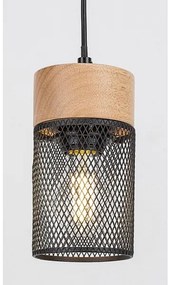 Rabalux 72041 - Lampadario a cavo CALLUM 1xE27/25W/230V faggio