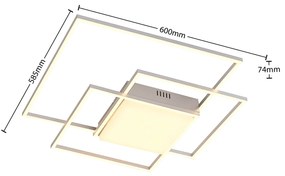 Lindby Nelinka plafoniera LED, nichel