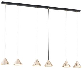 Lampadario ELIT 6 GOLD e BLACK - Attacco GX53