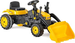 Trattore Ruspa a Pedali per Bambini 125x51x51 cm Giallo...