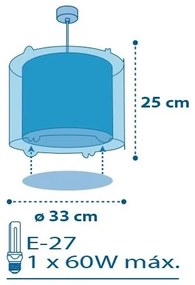 Dalber D-41342 - Lampadario per bambini PIANETI 1xE27/60W/230V