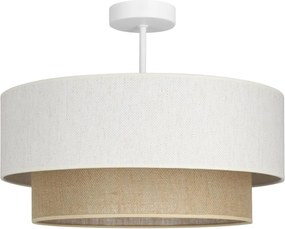 Lampadario a plafone NATIA 1xE27/60W/230V Ø 45 cm bianco/marrone