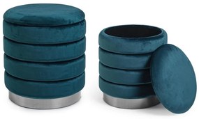 Set di 2 pouf DARINA colore blu