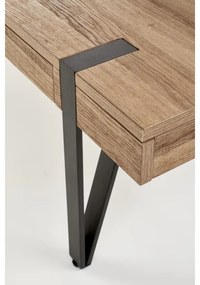 Tavolino TULUZA 41x120 cm oro noce/nero