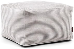 Puof a sacco grigio chiaro con rivestimento in velluto a coste Softbox MooG – SLOWDOWN