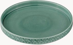 Set di 4 piatti da colazione in porcellana Heath Jade