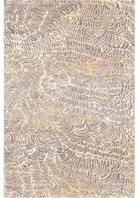 Tappeto in lana beige 100x180 cm Koi - Agnella