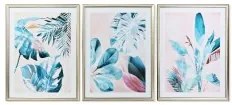 Quadro DKD Home Decor 60 x 4 x 80 cm Tropicale (3 Pezzi)