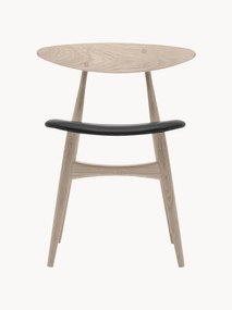 Sedia in legno con seduta in pelle CH33P