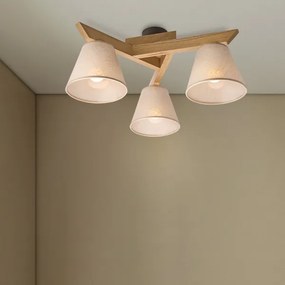 Brilagi - LED  Lampadario a plafone ANTHONY 3xE14/40W/230V quercia/beige