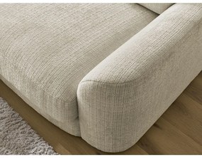 Divano angolare beige (con penisola a sinistra/con chaise lounge) con rivestimento in ciniglia Leonore – Bobochic Paris