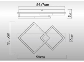 Globo 67847-24 - Plafoniera LED LESINA LED/24W/230V 3000K