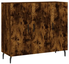 Credenza rovere fumo 90x34x80 cm in legno multistrato