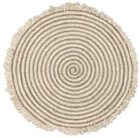 Kave Home - Tappeto rotondo Gisel in juta e cotone Ã˜ 120 cm