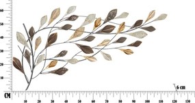 Decorazione murale bianco-marrone , larghezza 115,5 cm Ramo - Mauro Ferretti