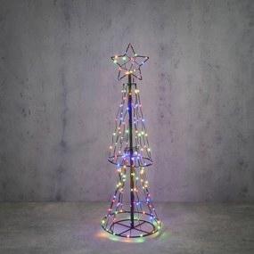 Lampada da terra natalizia albero nero 150 cm incl. LED RGB con timer IP44 - Ugoku