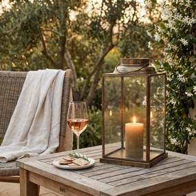 CARINE - lanterna in vetro e acciaio