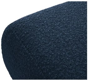Sgabello in tessuto bouclé blu scuro Molino - Micadoni Home