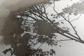 Stampa su tela – Albero deciduo minimalista