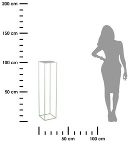 Portafiori 100x24 cm luce verde