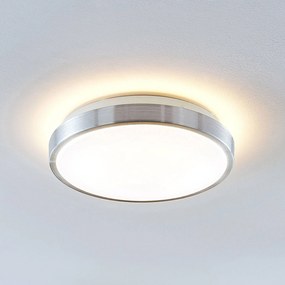 Plafoniera LED Lindby Emelie, Ø 27 cm, grigio, metallo