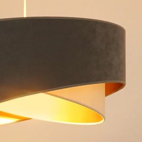 Brilagi - Lampadario LED a sospensione con filo LYRA 1xE27/15W/230V grigio/color crema/oro