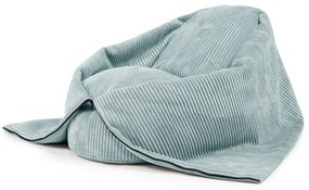 Pouf a sacco per bambini color menta con rivestimento in velluto a coste Cocoon 100 – SLOWDOWN