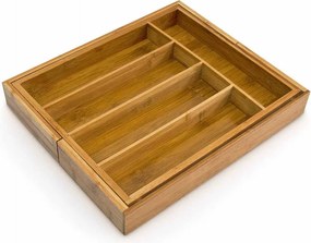 Portaposate Estensibile da Cassetto Cucina Porta Posate in Legno Bambù 37x31cm...