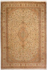 Cashmere Silk Tappeto 310x210 Beige (Indian) Annodato A Mano