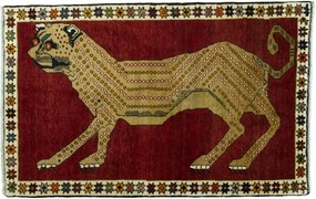 Gabbeh Tappeto 160 x 100 Rosso (Iran) Annodato A Mano