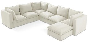 Divano angolare beige (con penisola a sinistra/a U) Manao – Makamii