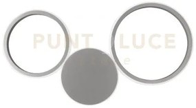Applique pois silver led 3000k 1652lm 20w l.25cm h.36cm