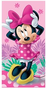 Asciugamano per bambini rosa in cotone 70x140 cm Minnie "Pink" – Jerry Fabrics